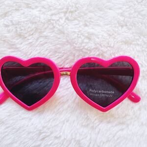 Pixie Pink Girl Heart-shape Sunglasses